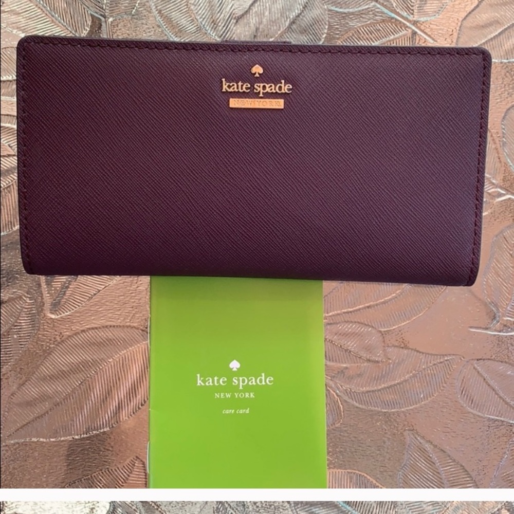 Kate Spade Deep Plum Cameron Street Stacy Wallet